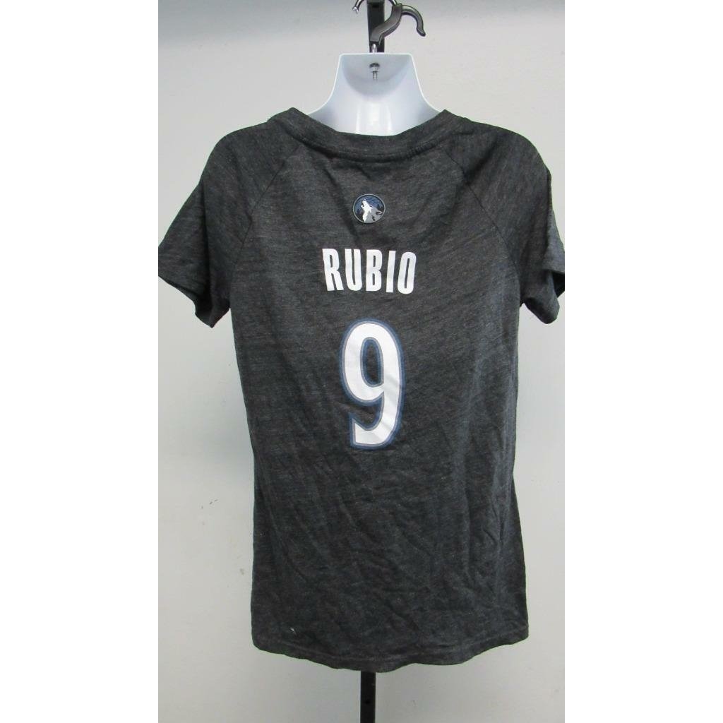 Minnesota Timberwolves 9 Ricky Rubio Womens Size L Large Adiadas Shirt Image 4