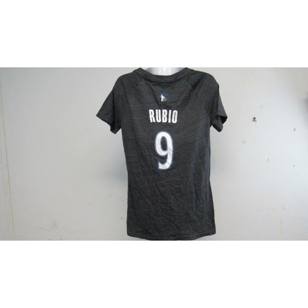 Minnesota Timberwolves 9 Ricky Rubio Womens Size L Large Adiadas Shirt Image 4