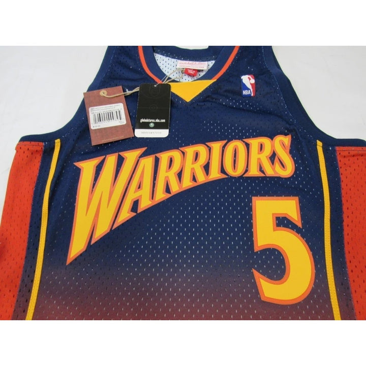 06-07 Baron Davis 1 Warriors Mens Size S Mitchell and Ness Swingman Jersey 130 Image 3