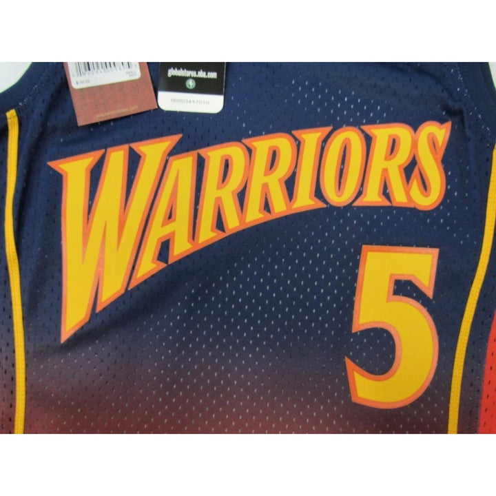 06-07 Baron Davis 1 Warriors Mens Size S Mitchell and Ness Swingman Jersey 130 Image 4