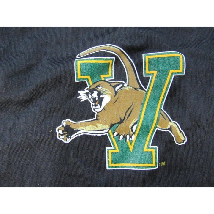 Vermont Catamounts Mens Size M Adidas Climalite 100%Polyester Black Shirt Image 4