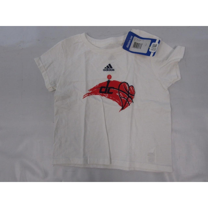 Washington Wizards DC Toddler Kids Size 2T White Adidas Shirt Image 1