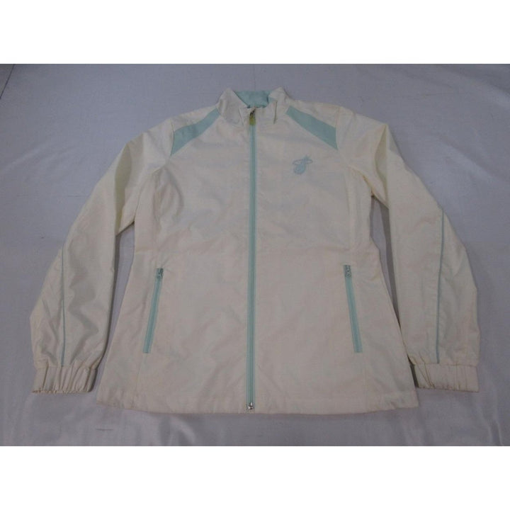 Miami Heat Womens Size M Medium Ivory Full-Zip Polyester Jacket Image 1