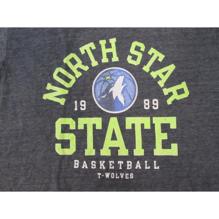 Minnesota Timberwolves North Star State 1989 Mens Size M Gray Shirt Image 3