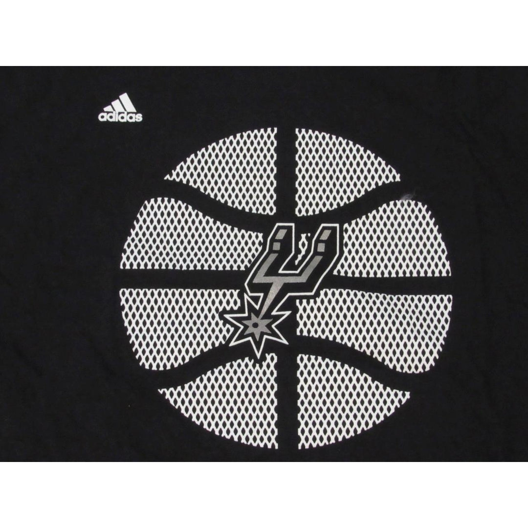 San Antonio Spurs Mens Size XL XLarge Adidas Black Long Sleeve Shirt 26 Image 3