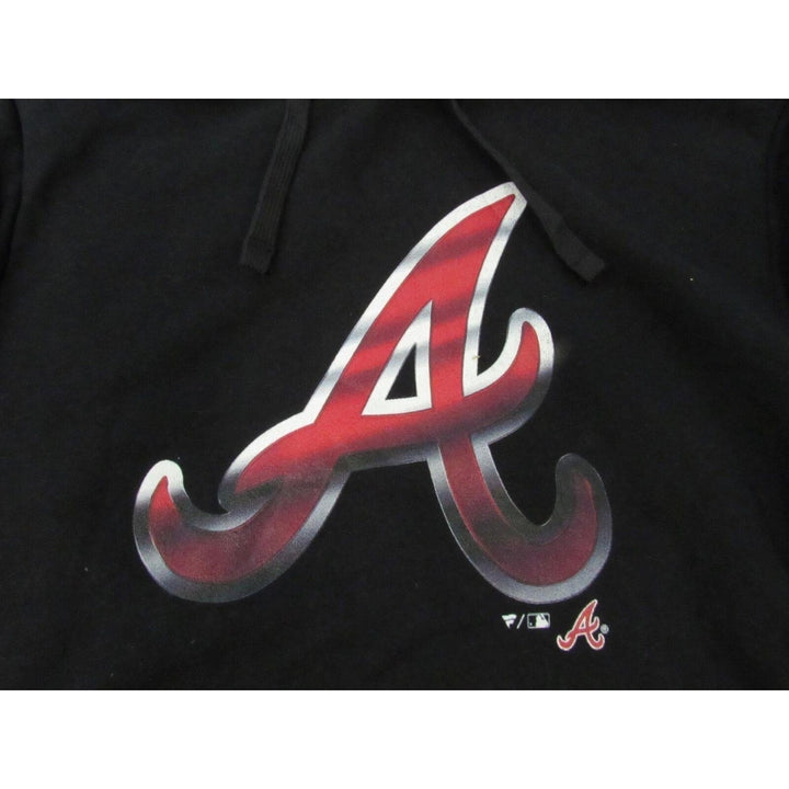 Atlanta Braves Mens Size M-Medium Black Hoodie Image 2