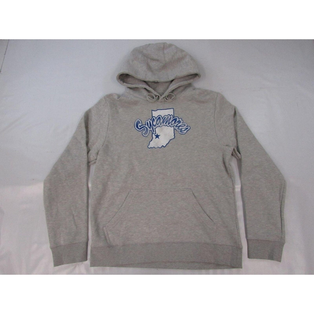 Indiana State Sycamores Mens Size M Medium Gray Hoodie w/ Distressed Print Image 1