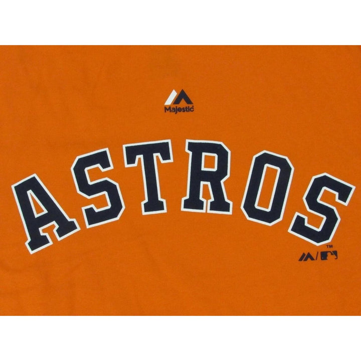 Houston Astros Youth Size L Orange Majestic Shirt Image 3