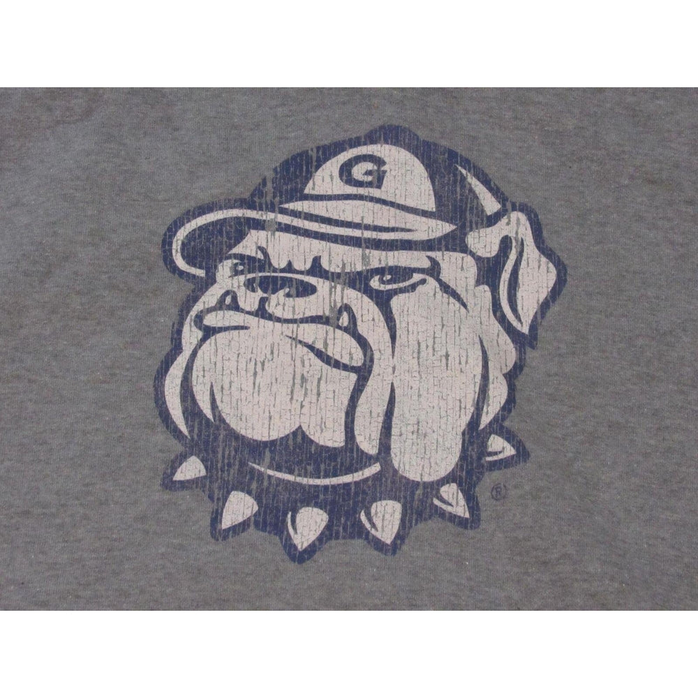 Georgetown University Hoyas Mens Size 5XL Gray Hoodie w/ Distressed Print Image 2