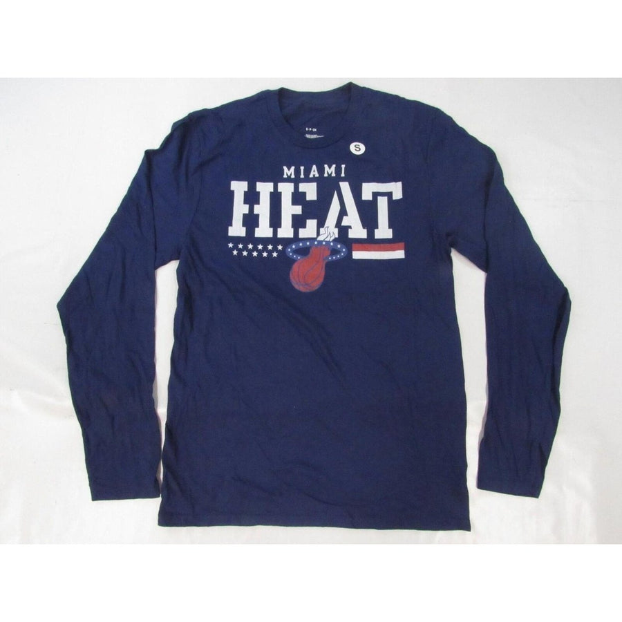 Miami Heat Patriotic Mens Size S Small Navy Blue Long Sleeve Shirt Image 1