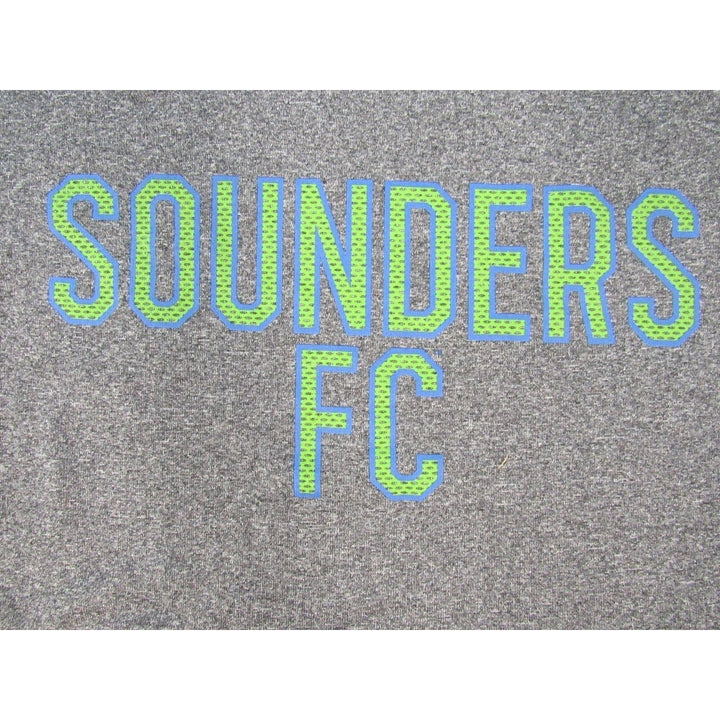 Seattle Sounders FC Mens Size M Gray/Black Adidas Climawarm Sweatshirt Image 3