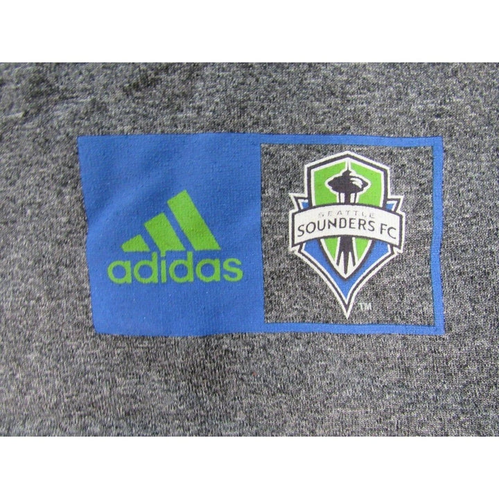 Seattle Sounders FC Mens Size M Gray/Black Adidas Climawarm Sweatshirt Image 4