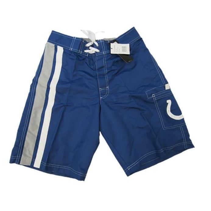 Indianapolis Colts Mens Size M Medium Blue Swimsuit Shorts Image 1