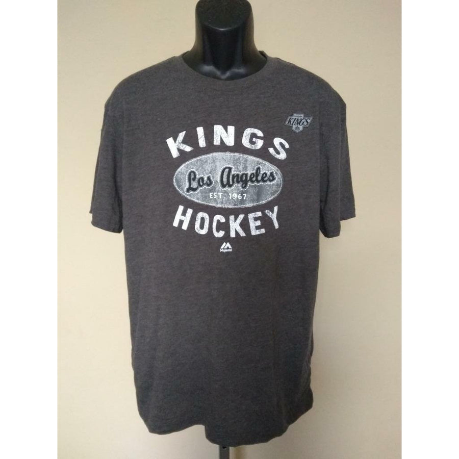 Los Angeles Kings Mens Size M Medium Gray Majestic Shirt Image 1