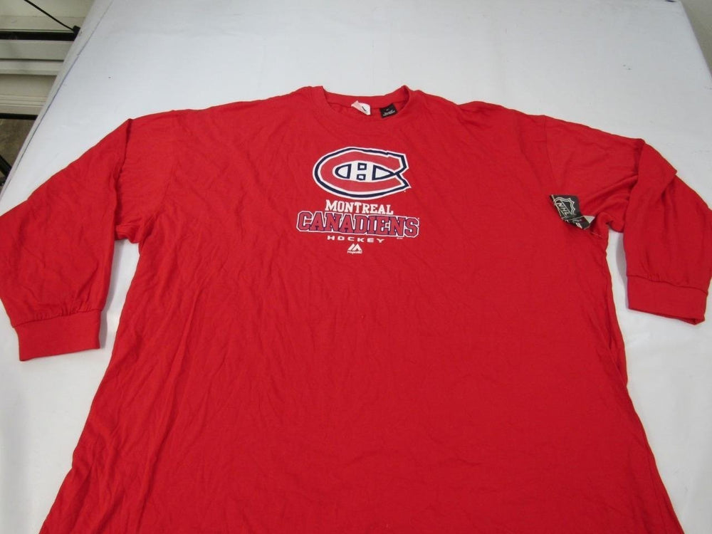 Montreal Canadiens Mens Size 6XL 6XLarge Red Long Sleeve Shirt Image 2