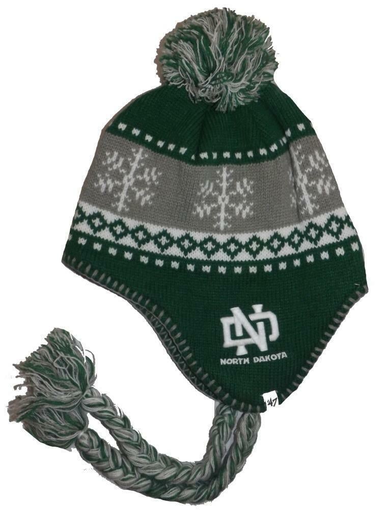 North Dakota Fighting Hawks Mens Size OSFA 47 Beanie w/Tassels 22 Image 1