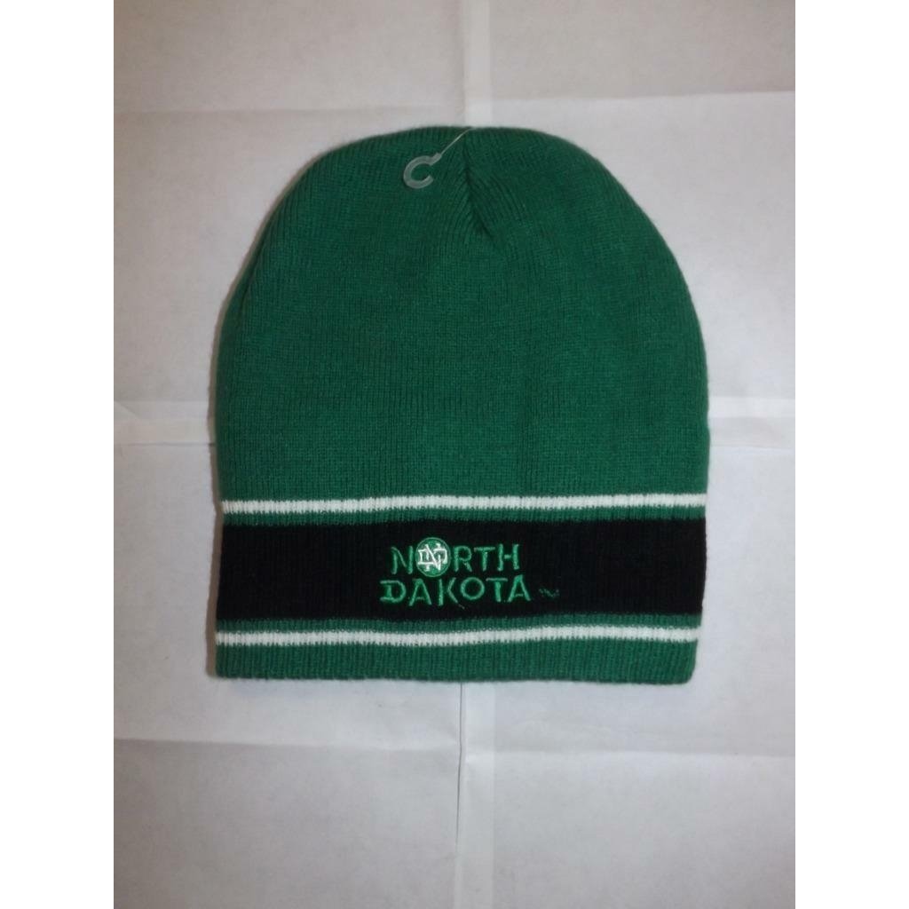 North Dakota Fighting Hawks Youth Size 8-20 OSFA Green Knit Adidas Beanie Image 4