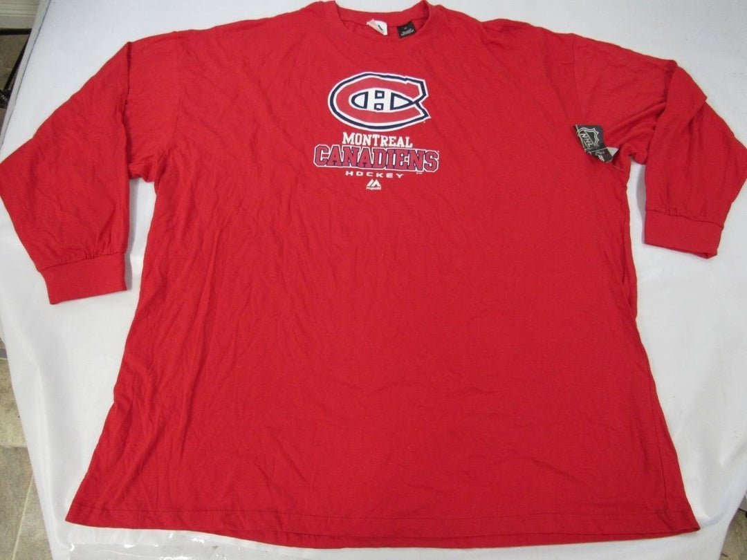 Montreal Canadiens Mens Size 6XL 6XLarge Red Long Sleeve Shirt Image 4