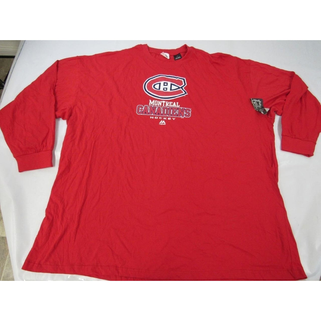 Montreal Canadiens Mens Size 6XL 6XLarge Red Long Sleeve Shirt Image 4