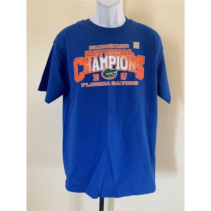 Florida Gators 2007 Champions Mens Size M Medium Blue Shirt Image 1