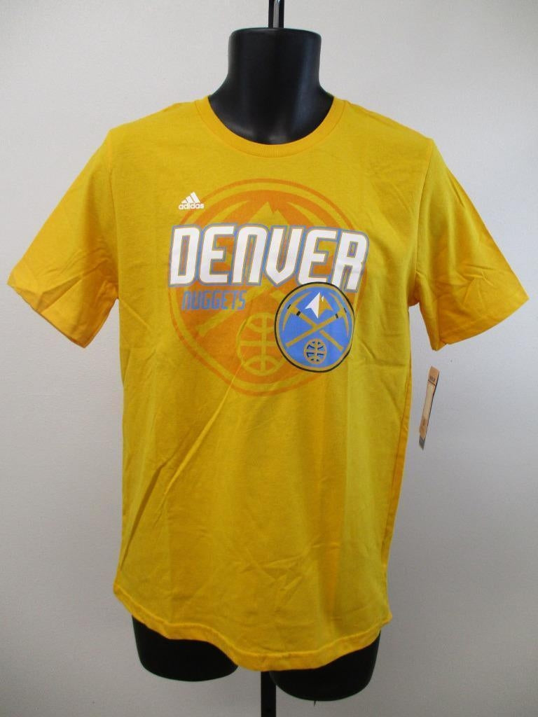 Denver Nuggets Youth Size 18 XL XLarge Adidas Yellow Shirt 20 MSRP Image 1