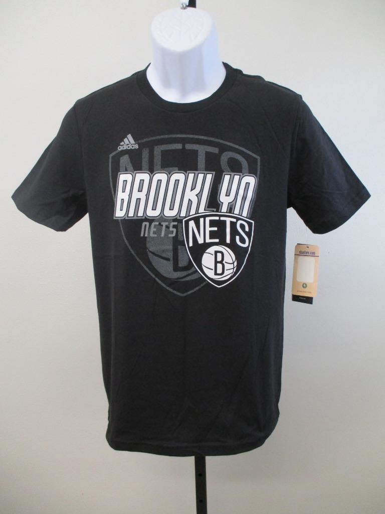 Brooklyn Nets Youth Size L Large 14/16 Adidas Black Shirt MSRP 20 Image 1