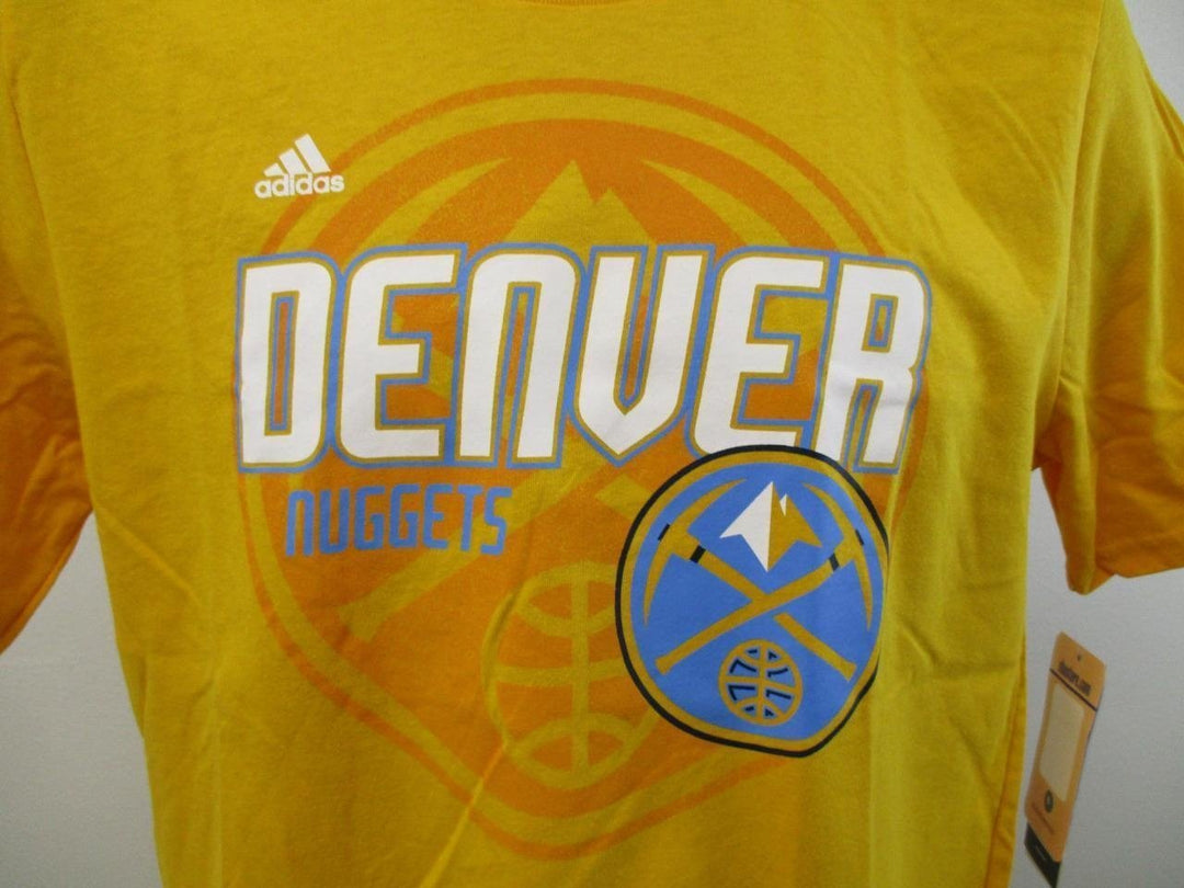 Denver Nuggets Youth Size 18 XL XLarge Adidas Yellow Shirt 20 MSRP Image 3