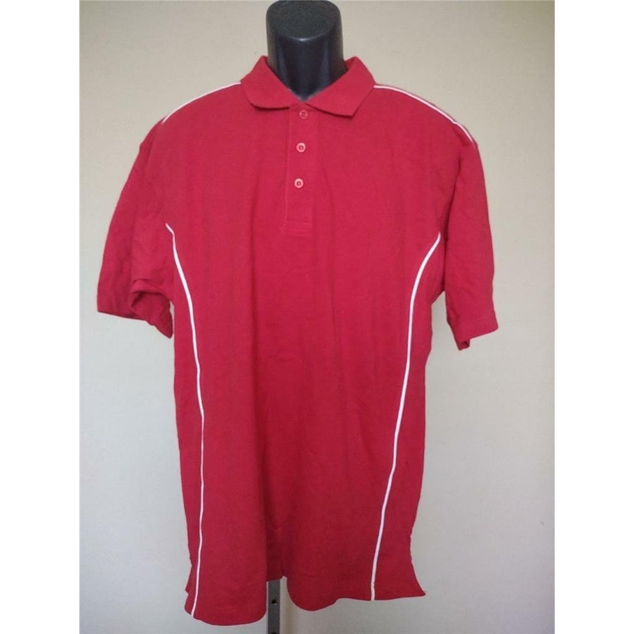 Mens Size L Large Red Polo Shirt Image 1