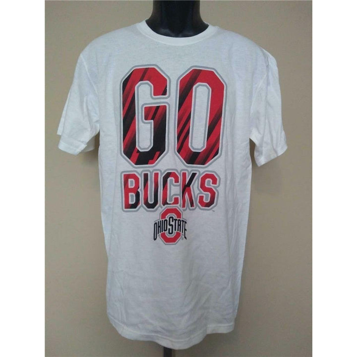 Ohio State Buckeyes "Go Bucks" Mens Size M Medium White J. America Shirt Image 1