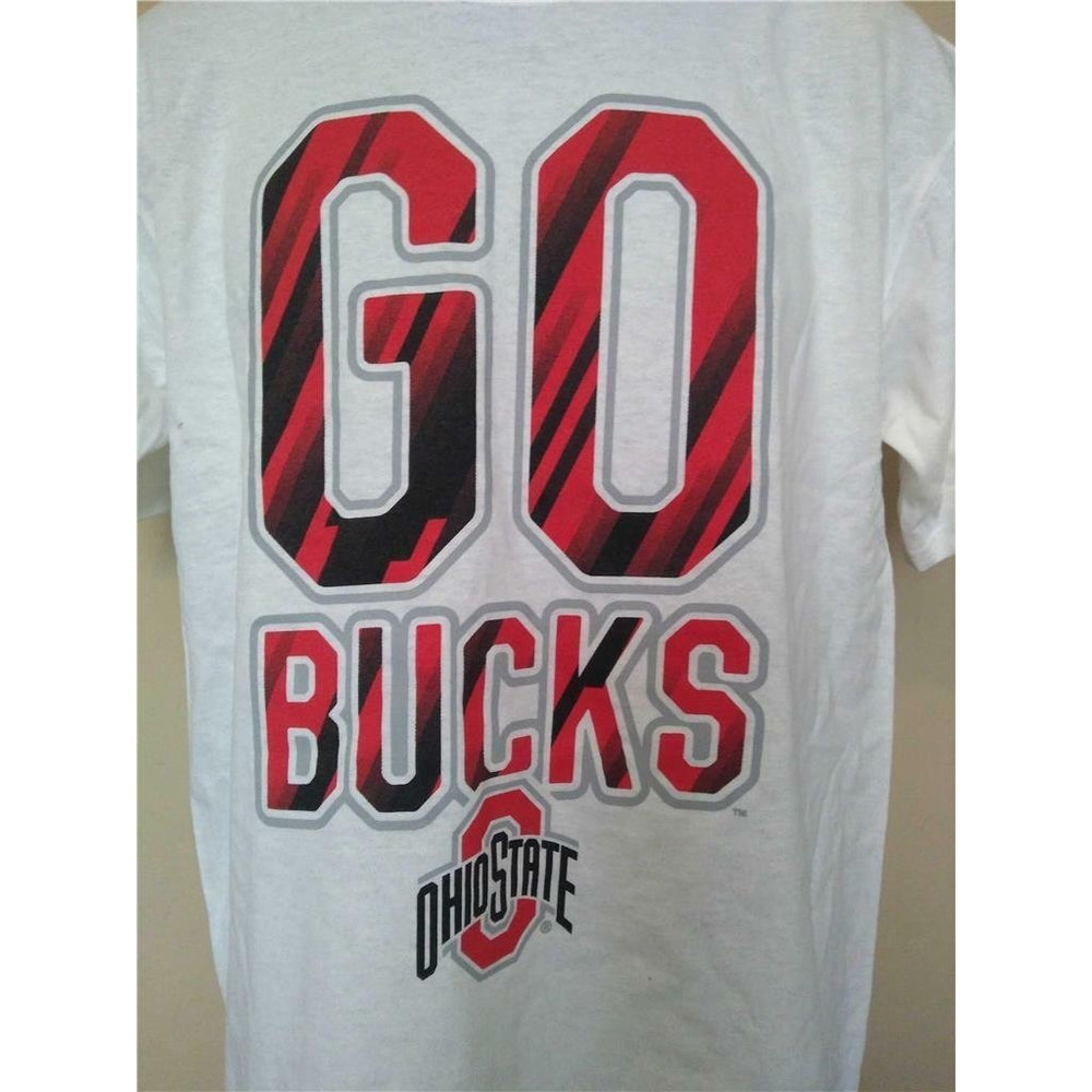 Ohio State Buckeyes "Go Bucks" Mens Size M Medium White J. America Shirt Image 2