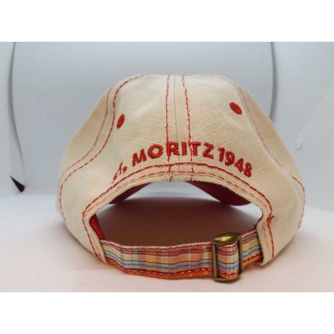 1948 St. Moritz Switzerland Winter Olympics Mens OSFA Plaid Cap Hat Image 4