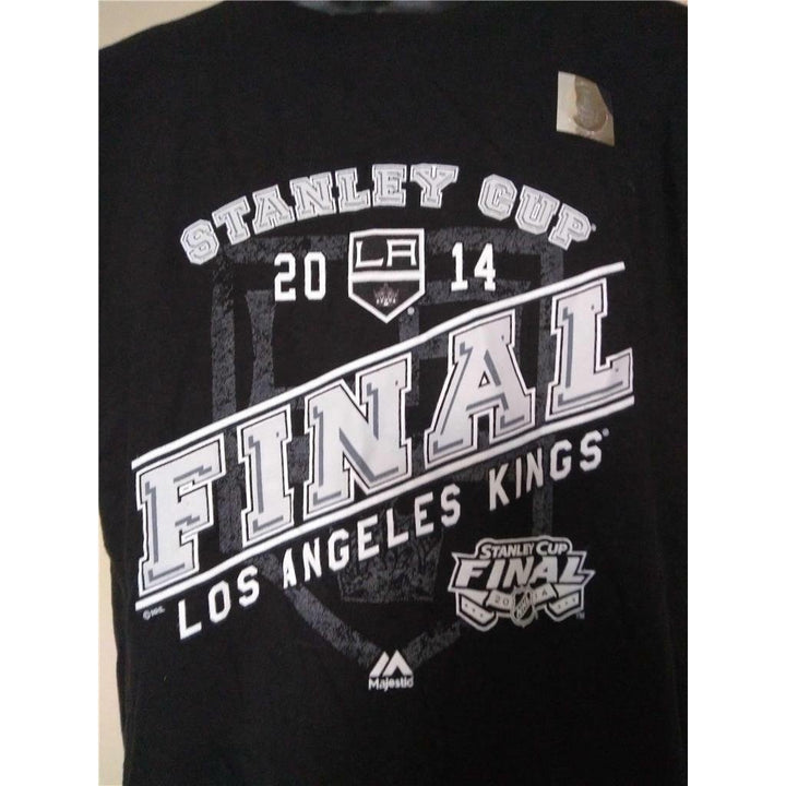 Los Angeles Kings 2014 Stanley Cup Final Mens Size L Black Majestic Shirt Image 2