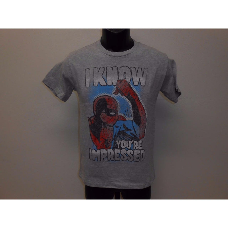 SPIDERMAN YOUTH SIZE (10/12) M MEDIUM SOFT SHIRT MARVEL 70MC Image 1