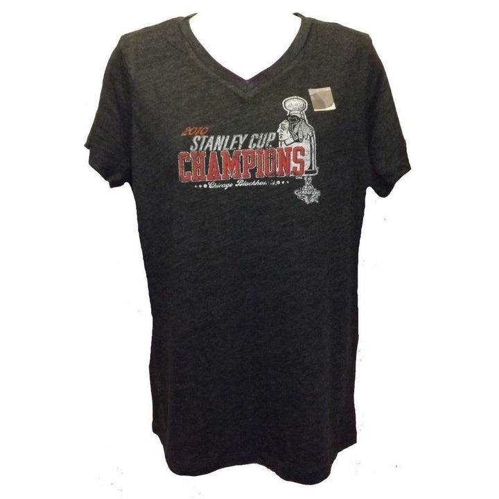 Chicago Blackhawks 2010 Champions Womens Size XL XLarge Shirt by Alyssa Milano Image 1