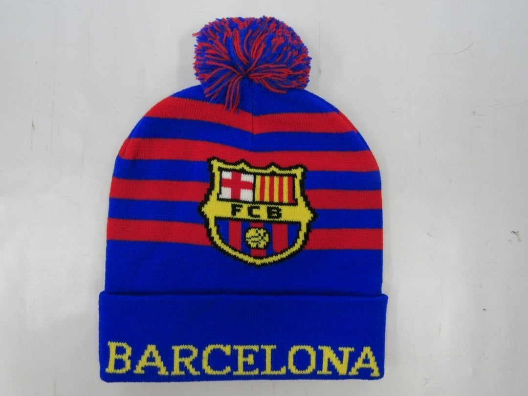 Barcelona Football Club Mens Size OSF Blue Hat Beanie Image 3