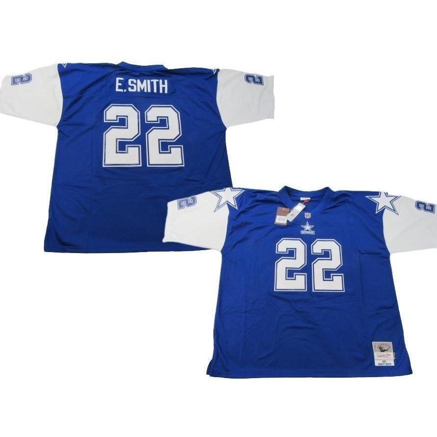 1995 Emmitt Smith 22 Dallas Cowboys Mens Size 4XL Mitchell and Ness Jersey 160 Image 1