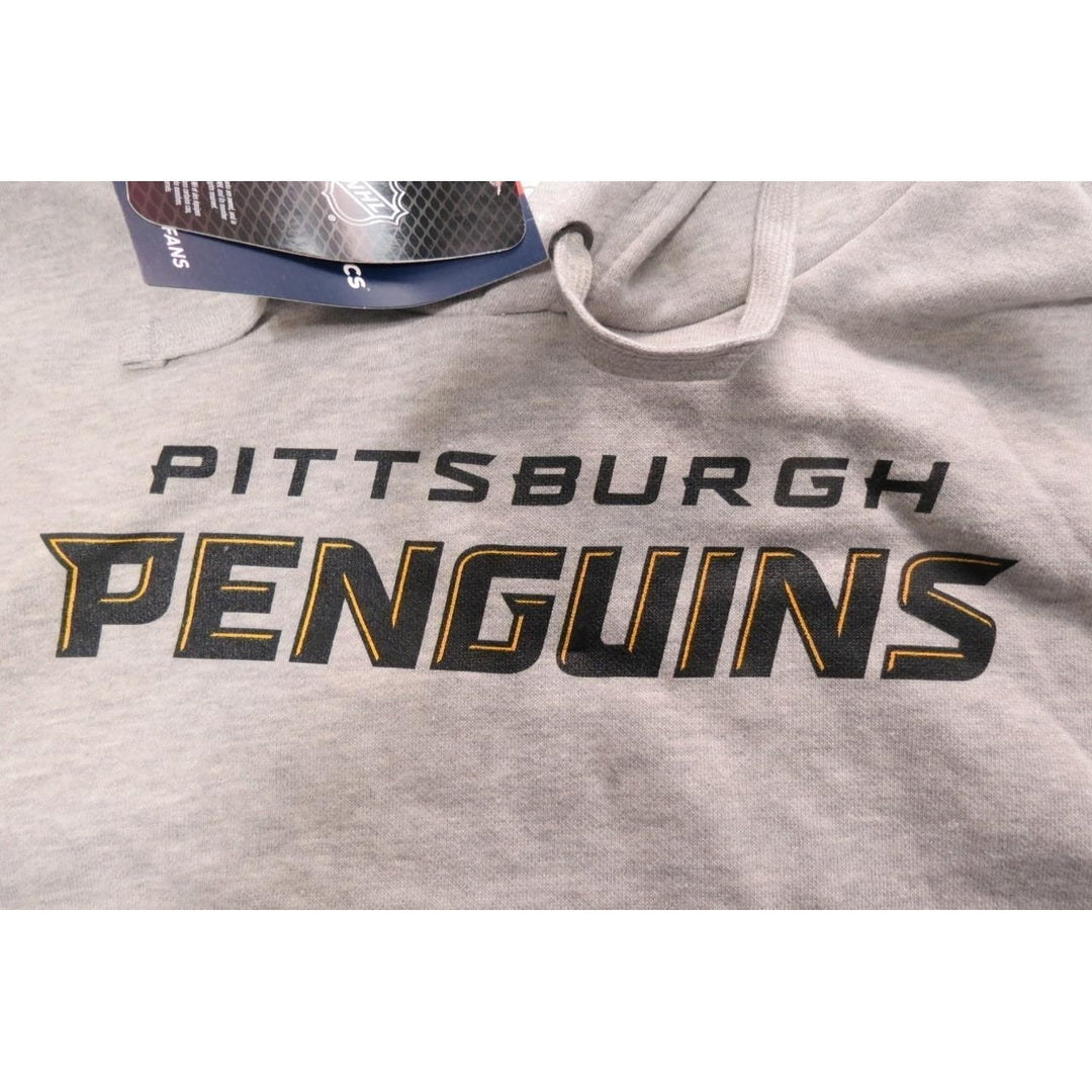 Pittsburgh Penguins Mens Size S Small Gray Hoodie Image 3