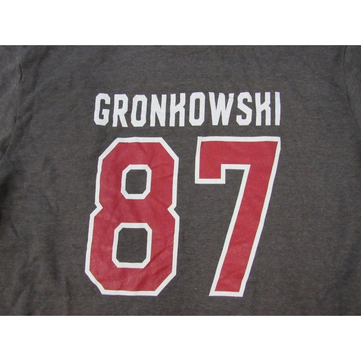 Tampa Bay Buccaneers 87 Rob Gronkowski Mens Size 3XL Dark Gray Hoodie Image 4