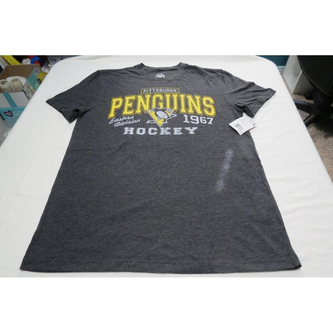 Pittsburgh Penguins 1967 Mens Size L Large Heathered Dark Gray Shirt Image 1