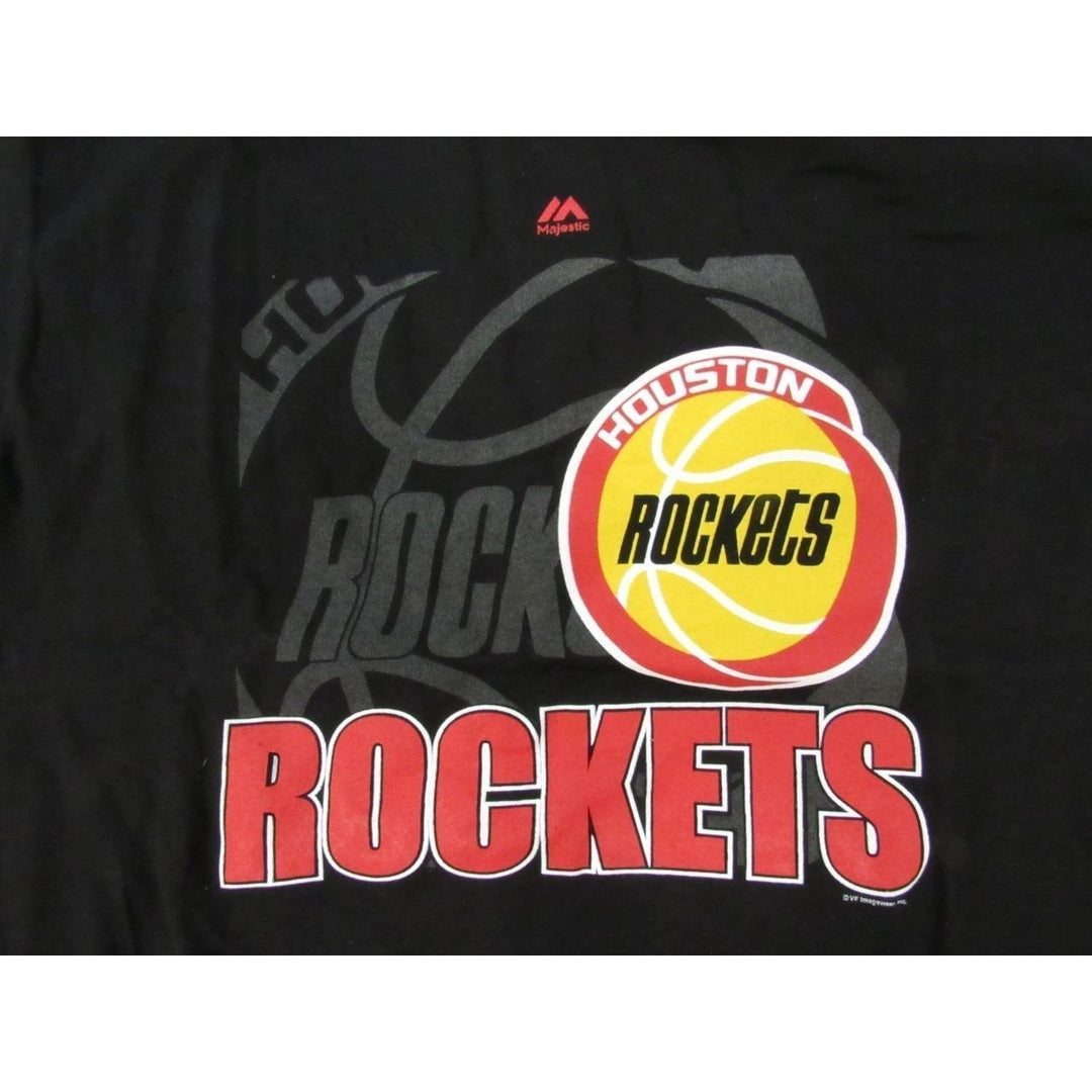 Houston Rockets Youth Size M Medium Majestic Black Shirt Image 3