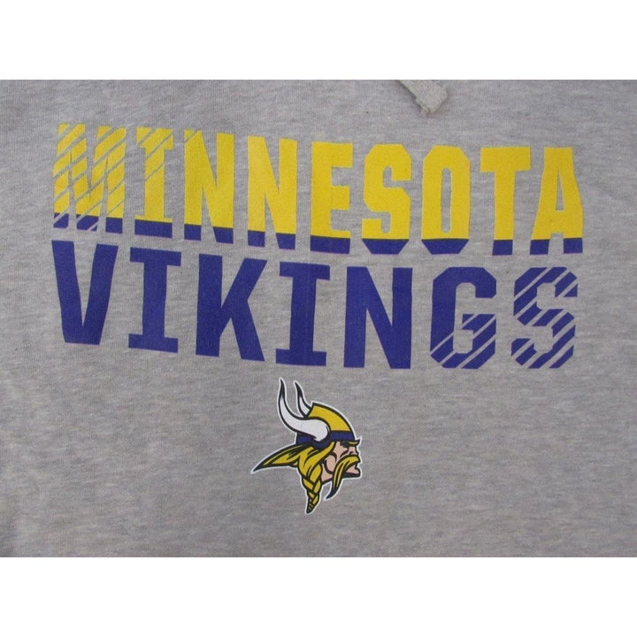 Minnesota Vikings Mens Size 5XL 5XLarge Gray Hoodie Image 3