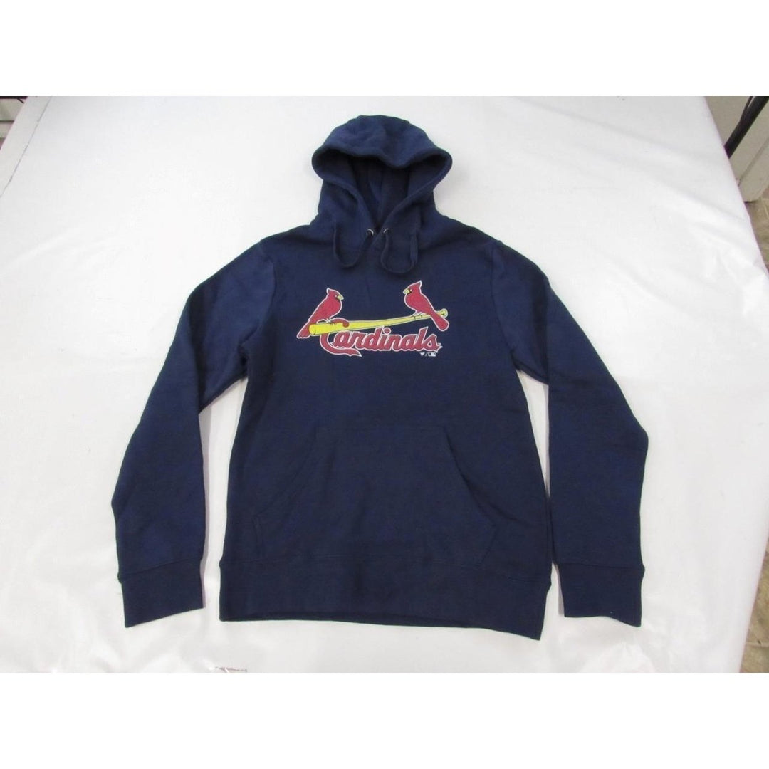 St Louis Cardinals Baseball Mens Size S Small Navy Blue Hoodie Image 1