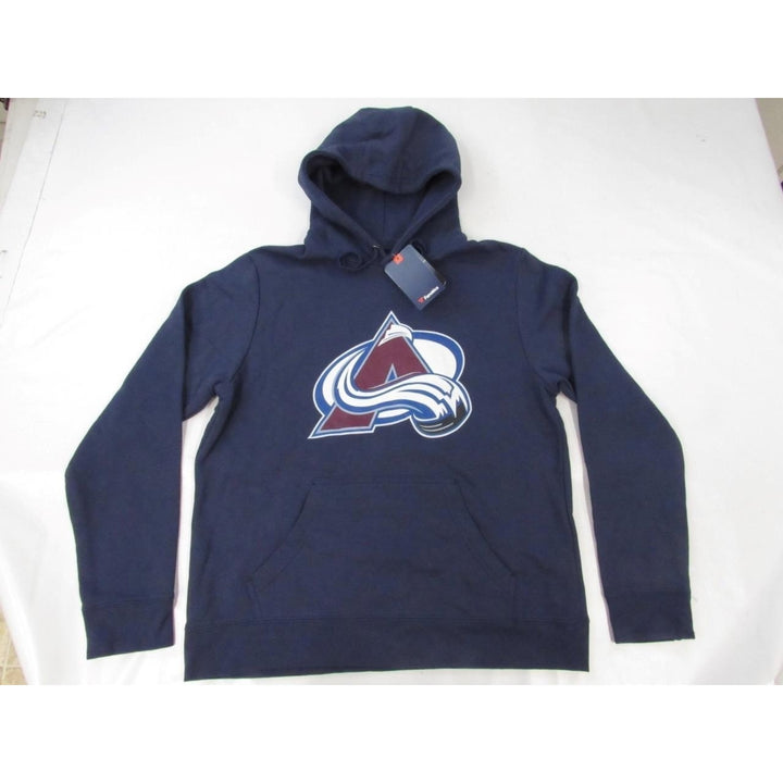 Colorado Avalanche 29 Nathan MacKinnon Mens Size L Large Blue Hoodie Image 1