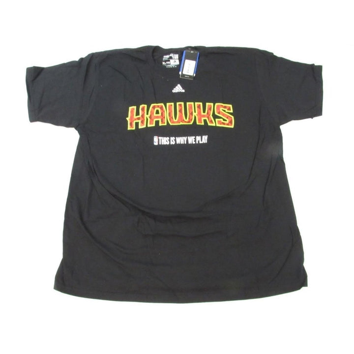 Atlanta Hawks Mens Size XL XLarge Black Adidas Shirt Image 4