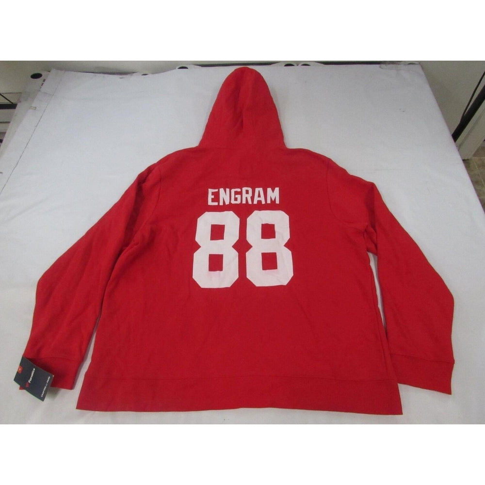 York Giants 88 Evan Engram Mens Size 2XL 2XLarge Red Hoodie Image 2