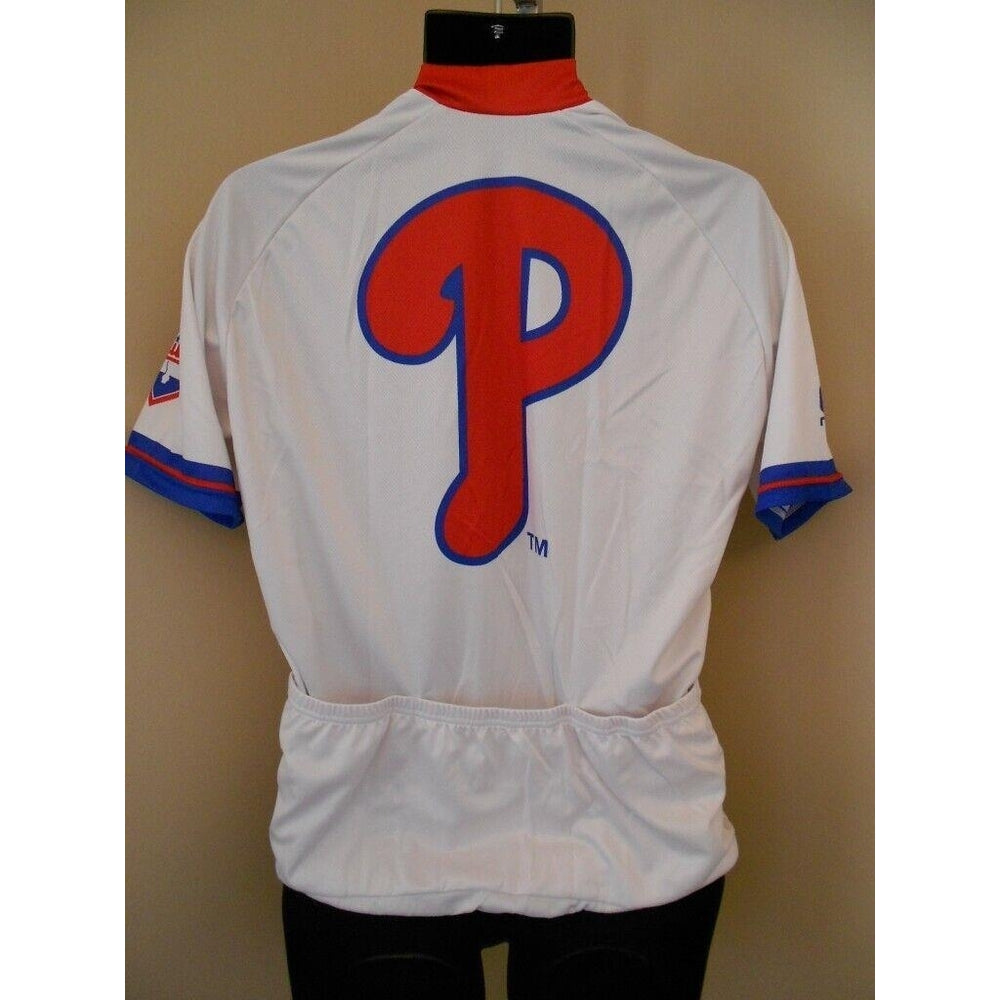 Philadelphia Phillies Vomax Biking Cycling Mens S Small Jersey 1/2 ZIP Shirt Image 2