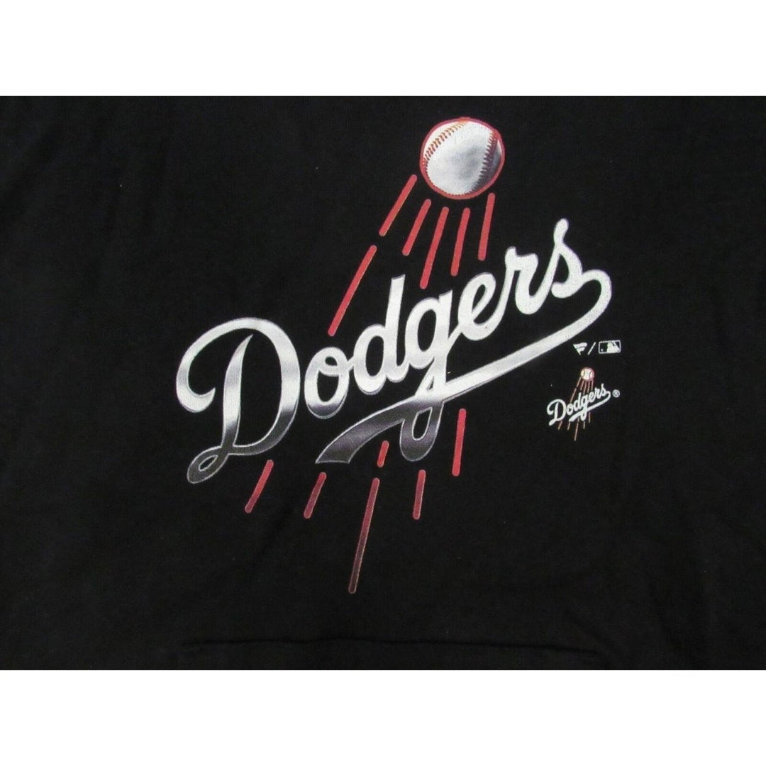 Los Angeles Dodgers Womens Size XL XLarge Black V-Neck Hoodie Image 3