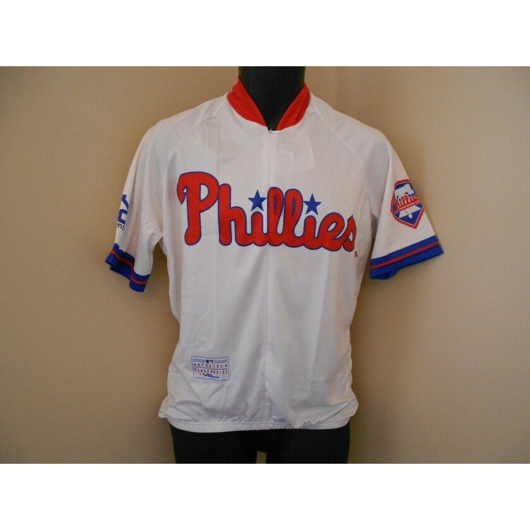 Philadelphia Phillies Vomax Biking Cycling Mens S Small Jersey 1/2 ZIP Shirt Image 3