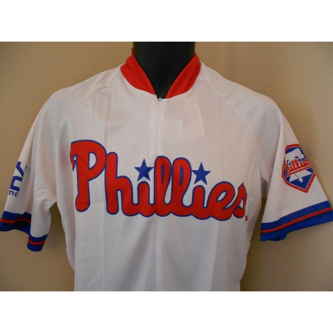 Philadelphia Phillies Vomax Biking Cycling Mens S Small Jersey 1/2 ZIP Shirt Image 4