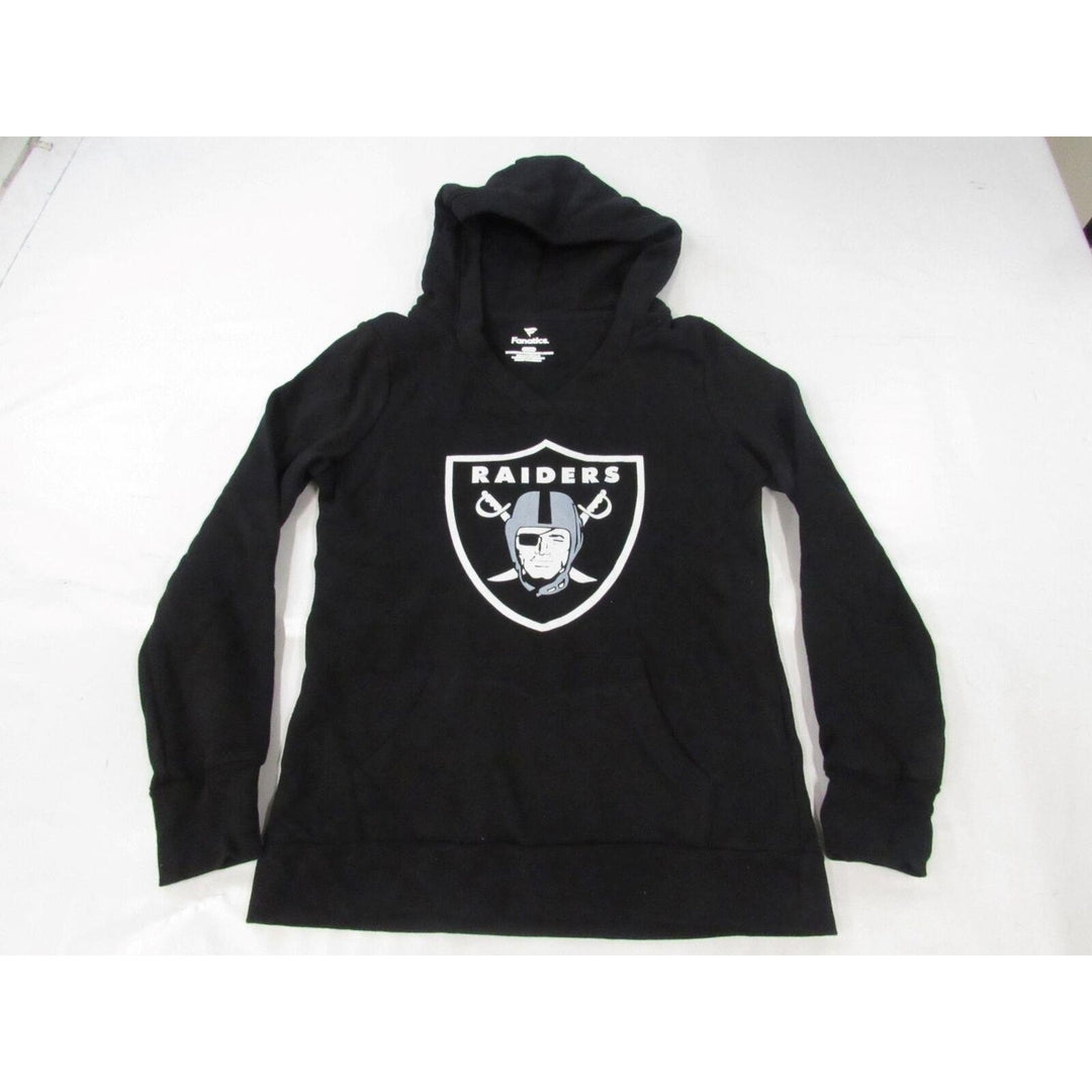 Las Vegas Raiders 2 Daniel Carlson Womens Size S Black V-Neck Hoodie Image 1